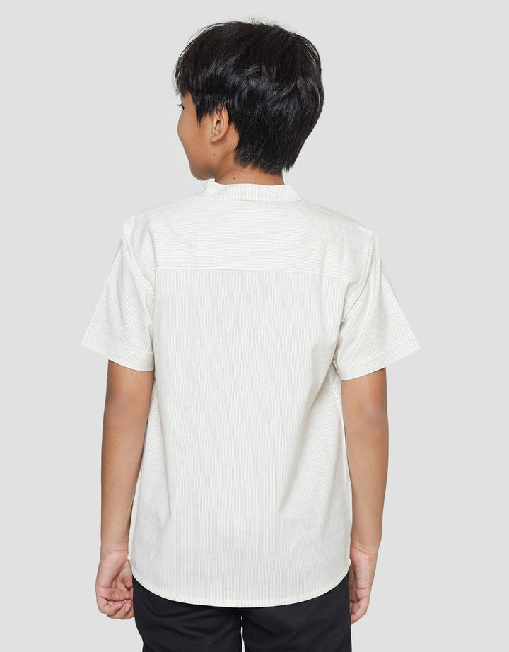 Nevada Yarndyed Stripes Kemeja Koko Casual Anak Laki-Laki