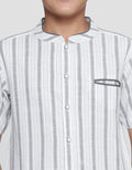 Nevada Yarndyed Stripe Baju Koko Anak Laki-laki