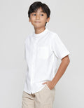 Nevada Casual Oxford Chembray Solid Koko Lengan Pendek Anak Laki-Laki