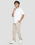Nevada Casual Oxford Chembray Solid Koko Lengan Pendek Anak Laki-Laki