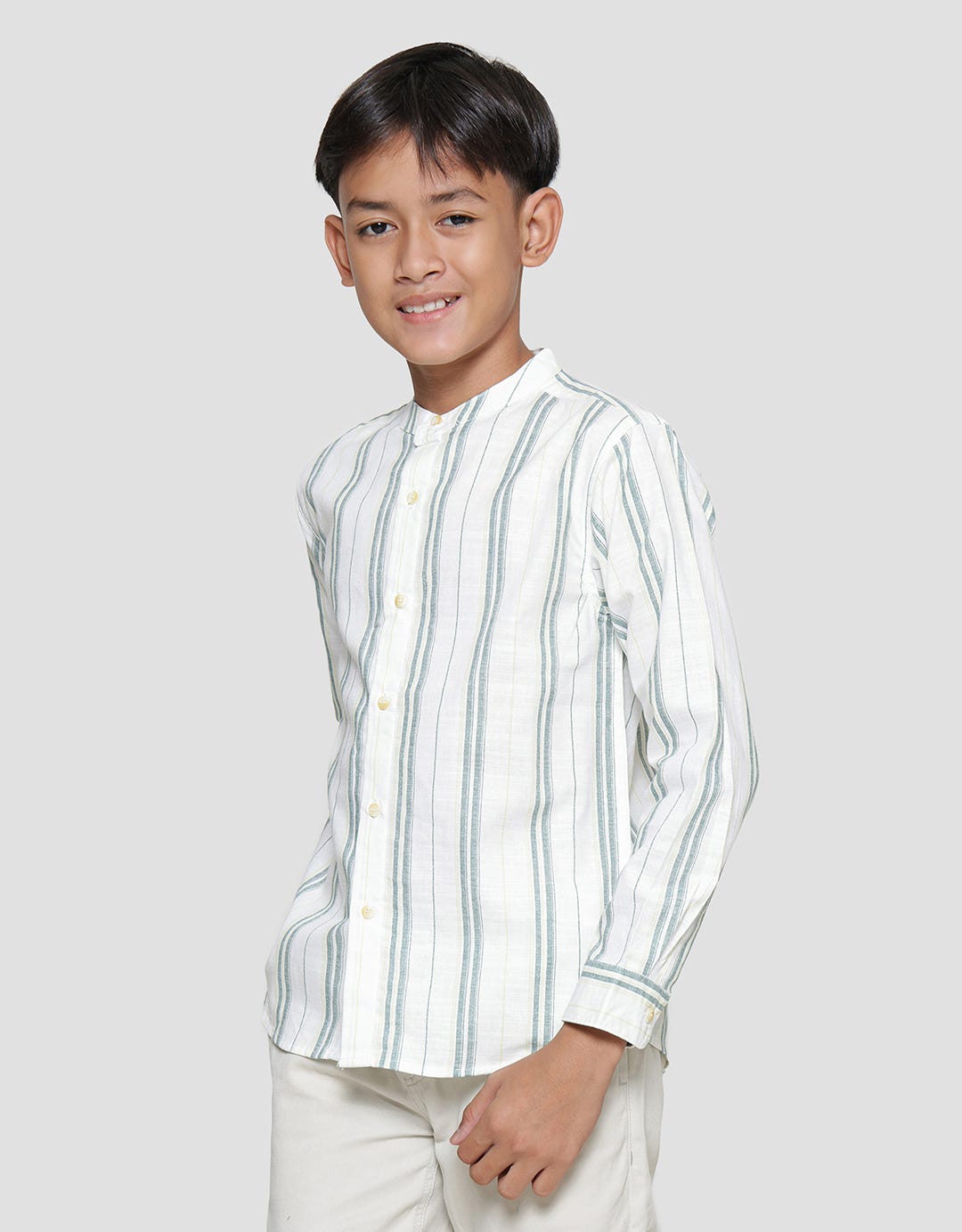 Nevada Linen Stripe Baju Koko Anak Laki-laki