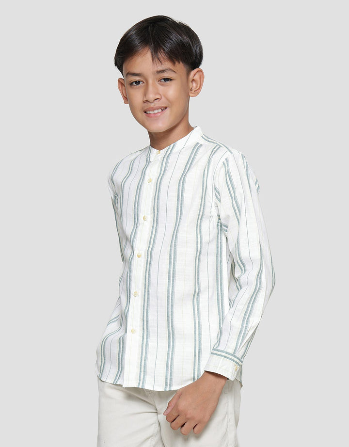 Nevada Linen Stripe Baju Koko Anak Laki-laki