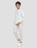 Nevada Linen Stripe Baju Koko Anak Laki-laki