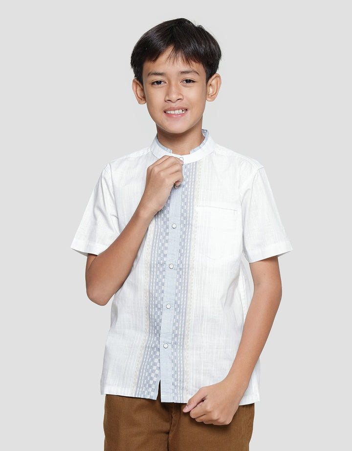 Nevada Kemeja Koko Lengan Pendek Anak Laki-laki Print Pintu