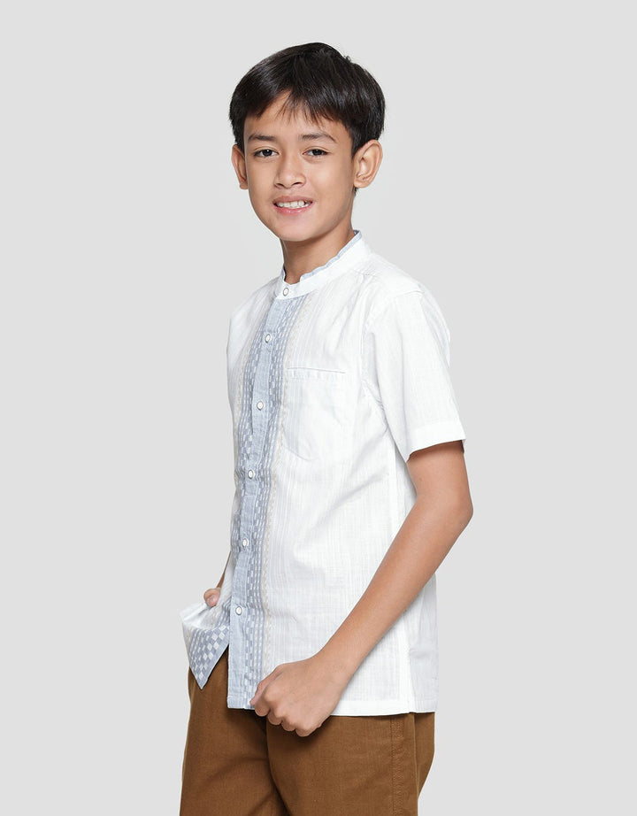 Nevada Kemeja Koko Lengan Pendek Anak Laki-laki Print Pintu