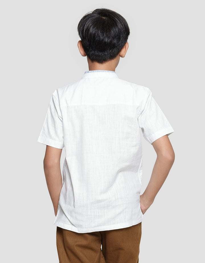 Nevada Kemeja Koko Lengan Pendek Anak Laki-laki Print Pintu