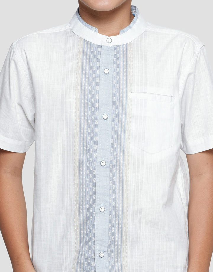 Nevada Kemeja Koko Lengan Pendek Anak Laki-laki Print Pintu