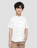 Nevada Linen Slub Geometry Kemeja Koko Anak Laki-laki