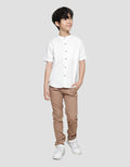 Nevada Linen Slub Geometry Kemeja Koko Anak Laki-laki