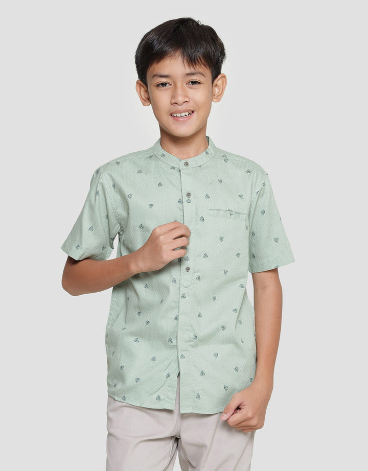 Nevada Koko Lengan Pendek Dobby Geometry Etnic Anak Laki-laki
