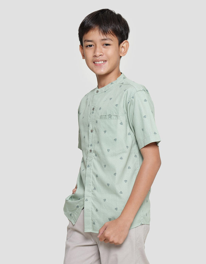 Nevada Koko Lengan Pendek Dobby Geometry Etnic Anak Laki-laki