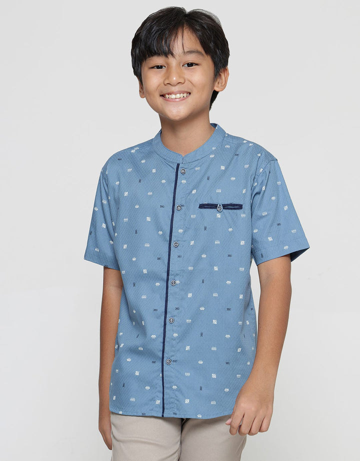 Nevada Casual Dobby Geometry Koko Short Sleeve Boys