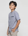 Nevada Dobby Geometry Casual Short Sleeve Koko Shirt for Boys