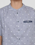 Nevada Dobby Geometry Casual Short Sleeve Koko Shirt for Boys