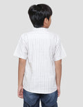 Nevada Casual Linen Slub Stripes Kemeja Koko Anak Laki-Laki