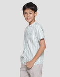 Nevada Boys Poplin Stripes Short Sleeve Koko Shirt