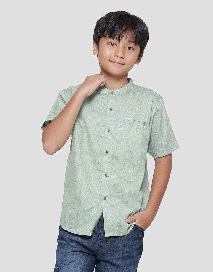 Nevada Casual Pique Batik Kemeja Koko Lengan Pendek Anak Laki-laki