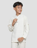 Nevada Casual Linen Blend Solid Kemeja Koko Anak Laki-laki
