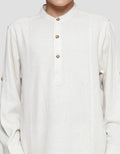 Nevada Casual Linen Blend Solid Kemeja Koko Anak Laki-laki