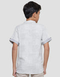Nevada Kemeja Koko Textured Vertical Bordir Anak Laki-laki
