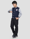 Nevada Pe Basic Solid Jaket Bomber Anak Laki-Laki