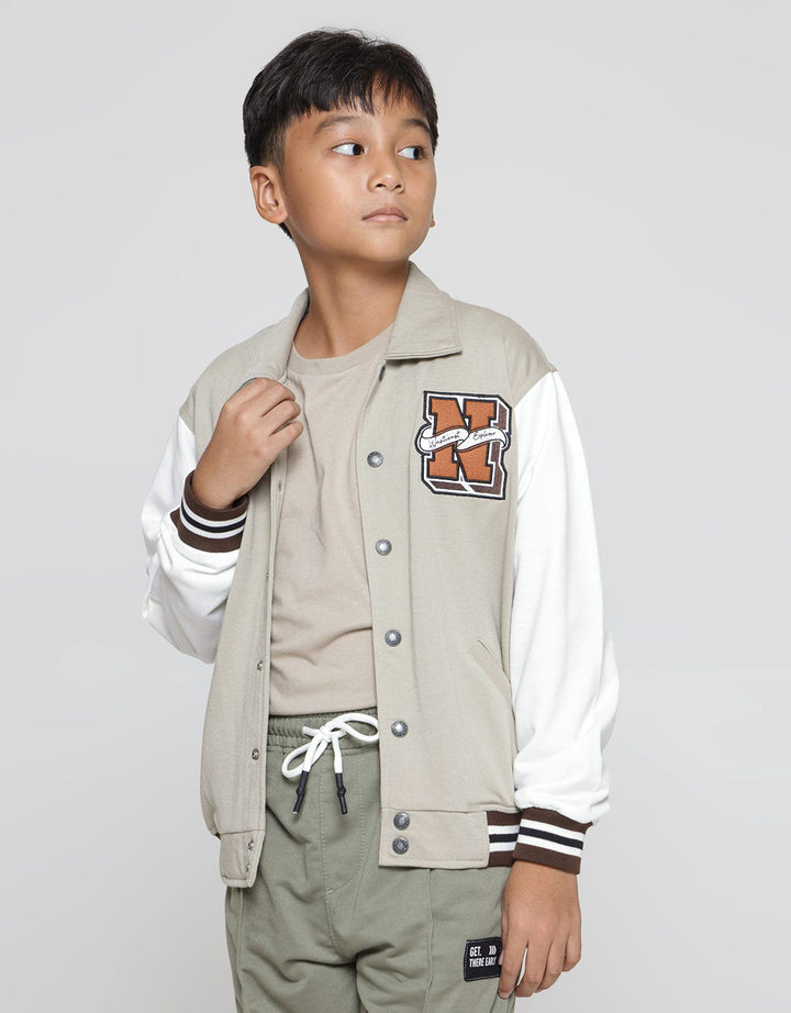 Aero Bomber Jacket Embroidered Standup Collar Boys