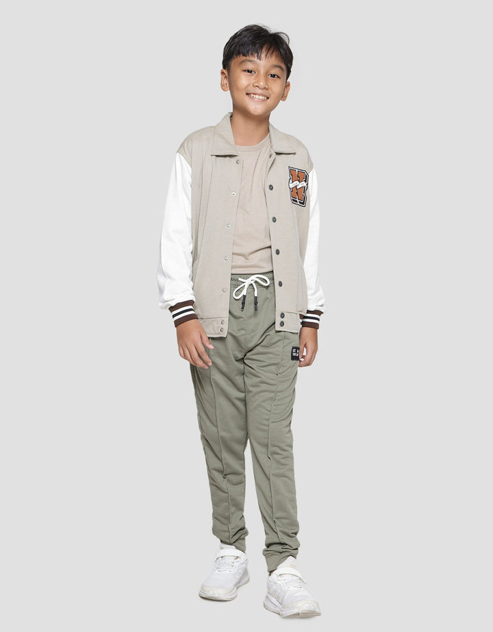 Aero Bomber Jacket Embroidered Standup Collar Boys