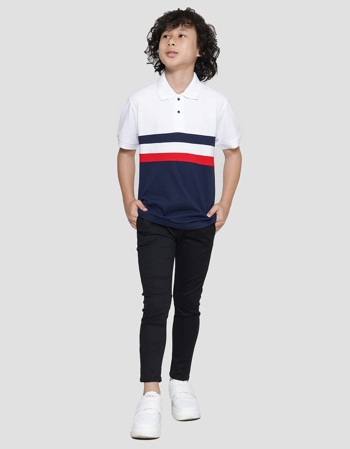 Nevada Polo Wangki Lacoste Stripes Kaos Lengan Pendek Anak Laki-Laki