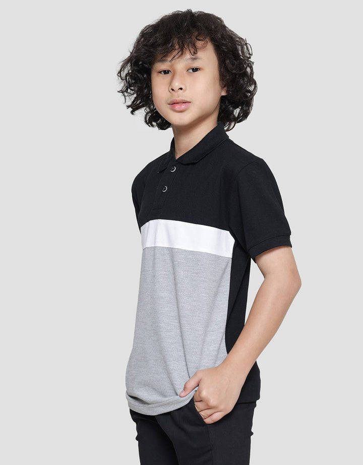 Nevada Wangki Lacoste Cut N Sew Color Block Kaos Polo Anak Laki-Laki