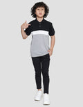 Nevada Wangki Lacoste Cut N Sew Color Block Kaos Polo Anak Laki-Laki