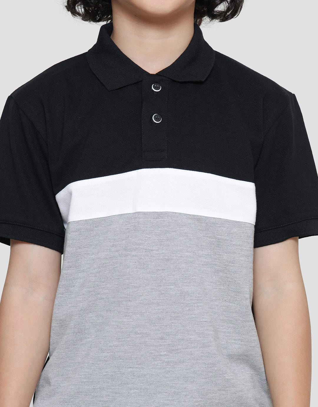 Nevada Wangki Lacoste Cut N Sew Color Block Kaos Polo Anak Laki-Laki
