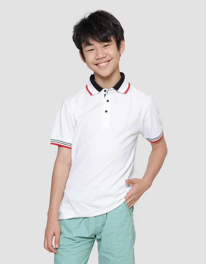 Nevada Solid Kaos Polo Lacoste Anak Laki-Laki