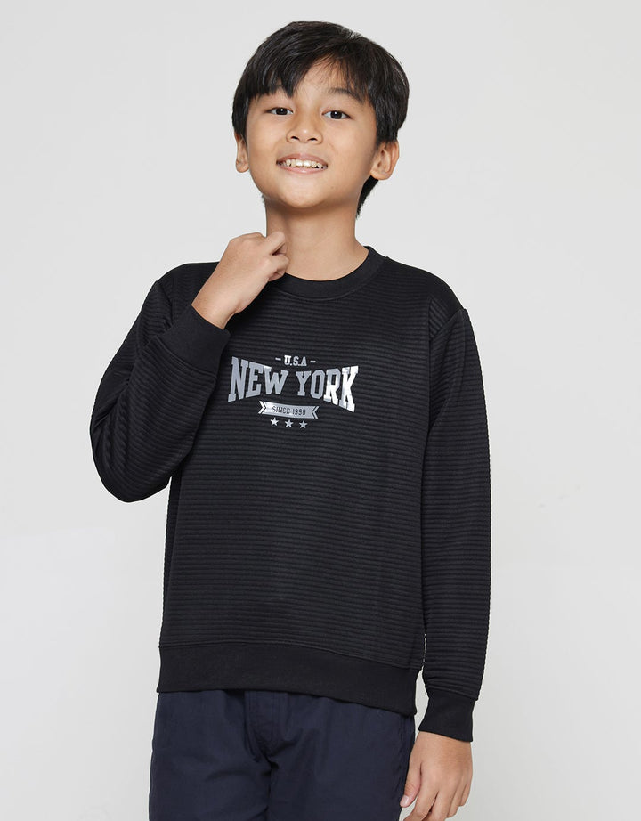 Nevada New York Print Sweater Anak Laki-laki