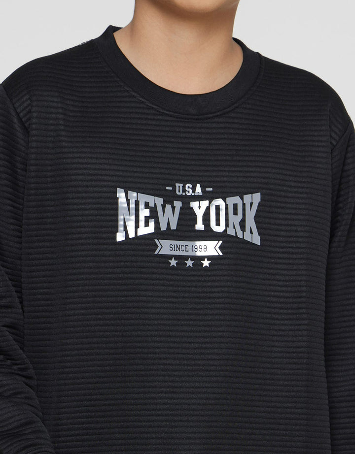 Nevada New York Print Sweater Anak Laki-laki