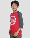 Nevada 3/4 Sleeve Raglan Red M81 California Boys T-Shirt