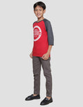 Nevada 3/4 Sleeve Raglan Red M81 California Boys T-Shirt