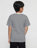 Nevada Yarndyed Stripes With Pocket Kaos Lengan Pendek Anak Laki-laki