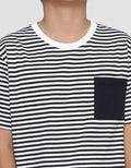 Nevada Yarndyed Stripes With Pocket Kaos Lengan Pendek Anak Laki-laki