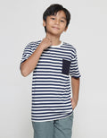 Nevada Yarndyed Stripes With Pocket Kaos Lengan Pendek Anak Laki-laki