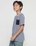 Nevada Yarndyed Stripes With Pocket Kaos Lengan Pendek Anak Laki-laki