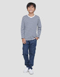 Nevada Yarndyed Stripes Kaos Lengan Panjang Anak Laki-laki