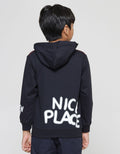 Nevada Sweater Hoodie Abstrack Spray Anak Laki-laki Print Stand Up