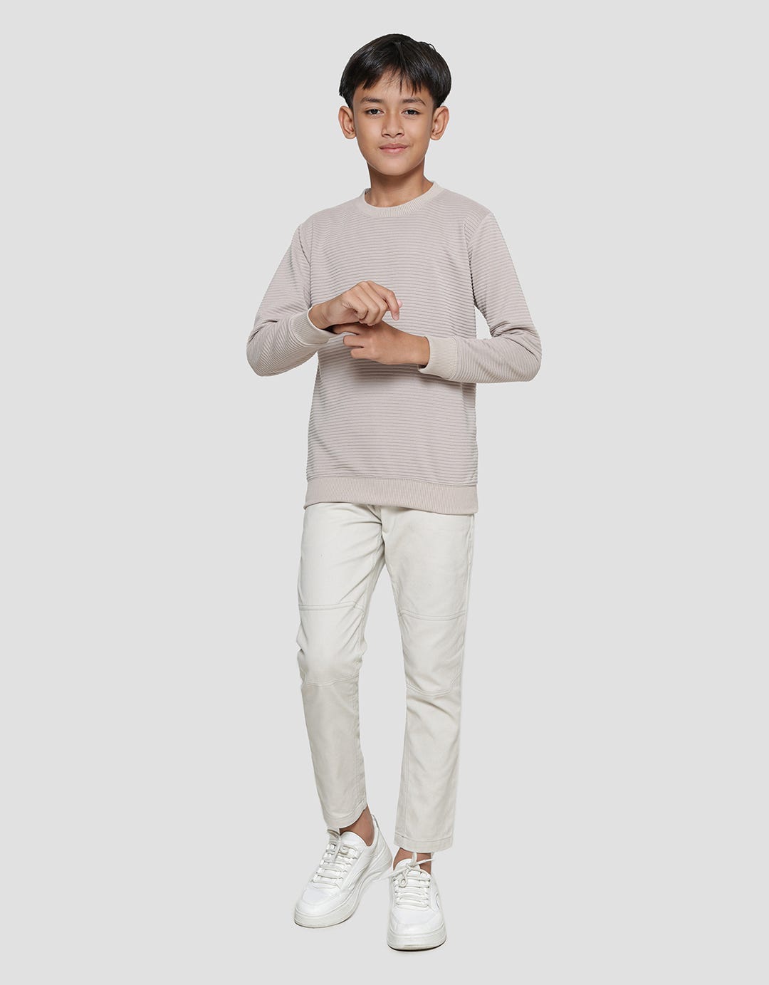 Nevada Textured Solid Boys Sweater