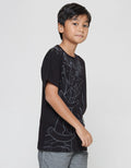 Nevada Kaos Lengan Pendek Anak Laki-laki Print Outline Anime