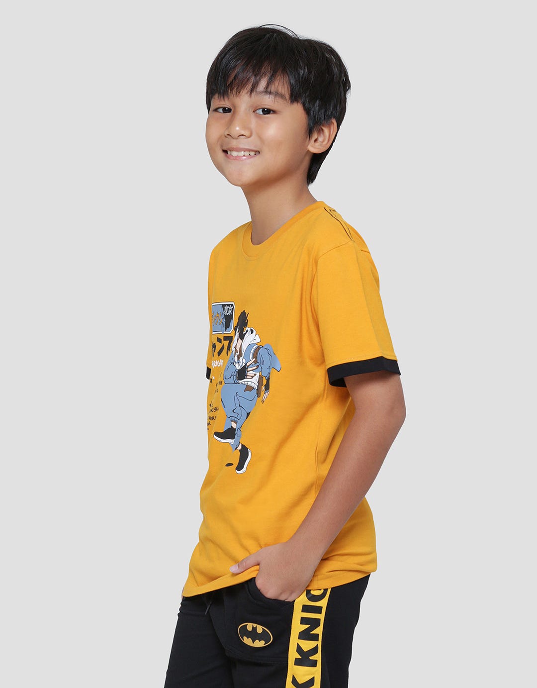 Nevada Anime Outline Kaos Anak Laki-laki