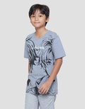 Nevada Print Two Face Anime Boys Short Sleeve T-Shirt