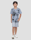Nevada Print Two Face Anime Boys Short Sleeve T-Shirt
