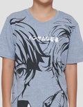 Nevada Print Two Face Anime Boys Short Sleeve T-Shirt