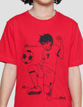 Nevada Print Olimpic Anime Football Kaos Lengan Pendek Anak Laki-Laki