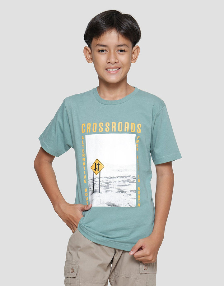 Nevada Print Picture Crossroads Kaos Lengan Pendek Anak Laki-Laki